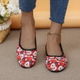 thumbnail image 3 of Mepaouo Womens Ballet Flats Shoes Xmas Santa Round Toe Slip on Casual Walking Loafer Shoes(Red,9), 3 of 6