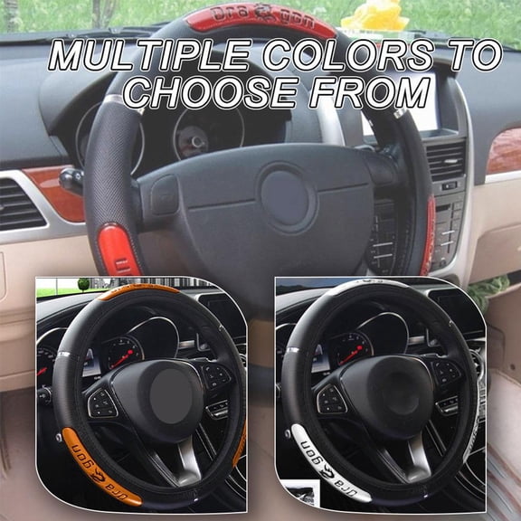 Cool Dragon Design Car Steering Wheel Covers Reflective Leather J9L8 Wheel