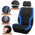 thumbnail image 4 of FANOTEK For Mazda 2,3,6 2000-2025 Car Seat Covers Full Set Seat Covers Cloth 5 Seat Cushion Protector Airbag Compatible,Black&Blue, 4 of 10