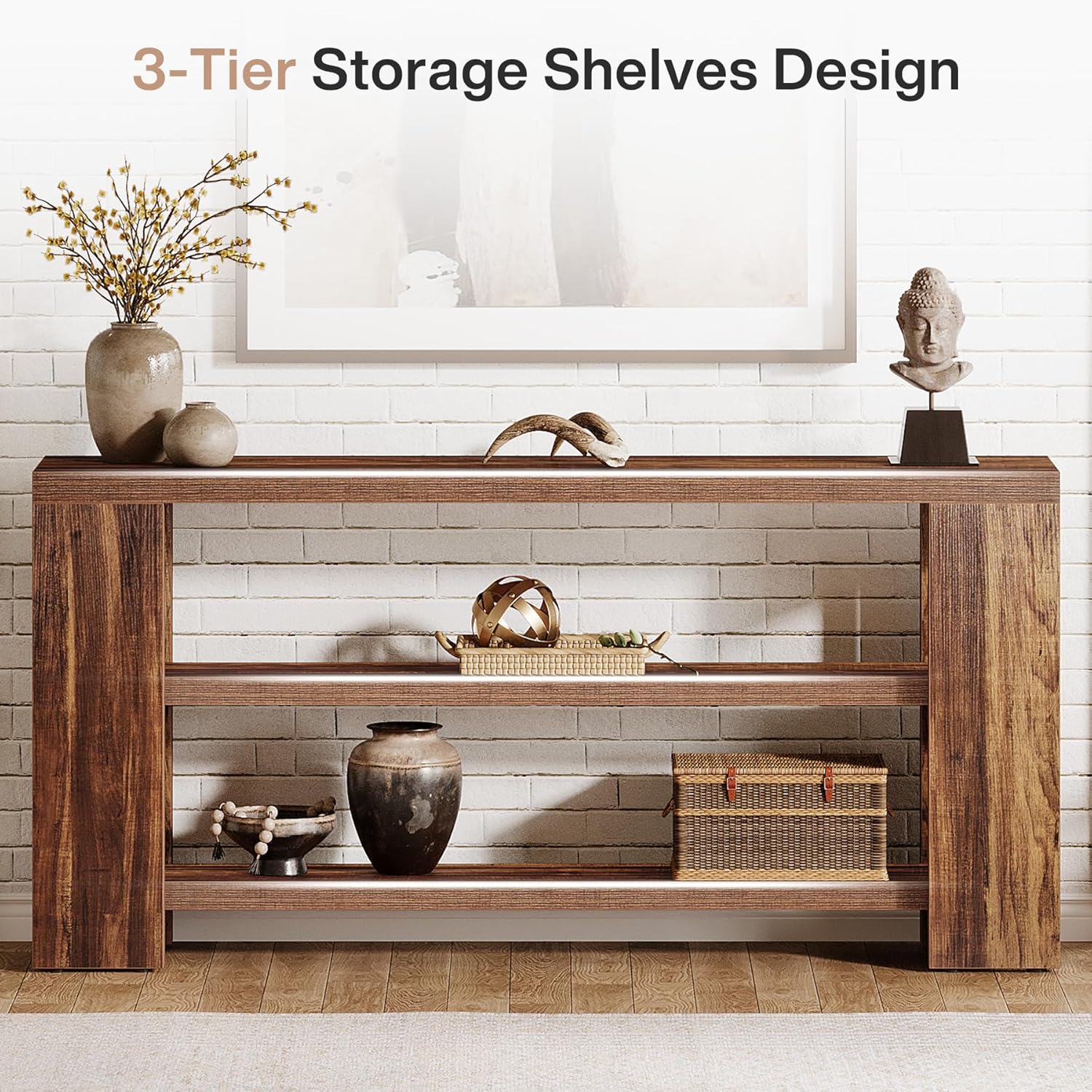 Tribesigns 70.9-Inch Extra Long Console Table with Storage for Entryway, Living Room, Hallway