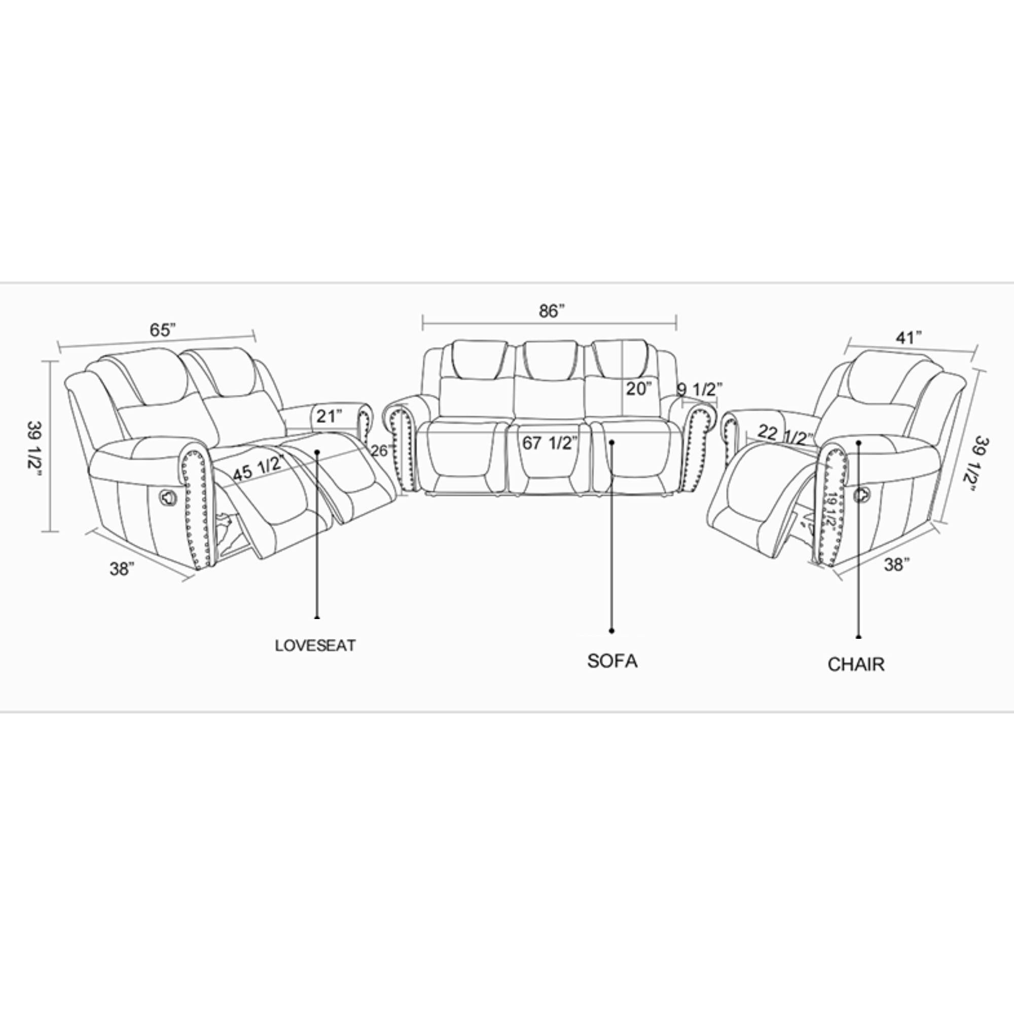 Manual Recliner Chair, Modern Leather Recline Loveseat Chair with Comfortable Arms Reclining Single Sofa for Living Room,Espresso
