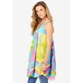thumbnail image 4 of Roaman's Women's Plus Size Smocked Racerback Tunic, 4 of 6