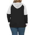 thumbnail image 3 of NISVIYA Winter Plus Size Tops for Women Loose Fit Long Sleeves Sweatshirts Casual Buttons Up Hoodies, 3 of 6