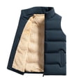 thumbnail image 3 of Puffer Vest for Men Fashion 2026 Solid Color Stand Collar Unisex Zip-Up Pockets Down Jacket Sleeveless Waistcoat (4XL, Blue), 3 of 3