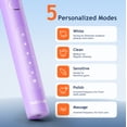 thumbnail image 3 of Fairywill D7s Pro Sonic Electric Toothbrush for Adults and Kids, Rechargeable Kit with 8 Dupont Brush Heads & Travel Case, 47000 VPM, 5 Modes, Fast Charge, 60-Day Battery, IPX7 Waterproof, Purple, 3 of 10