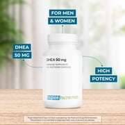 SuperSmart - DHEA 50mg - DHEA Supplement for Men & Women | Non-GMO & Gluten Free - 150 Vegetarian Capsules