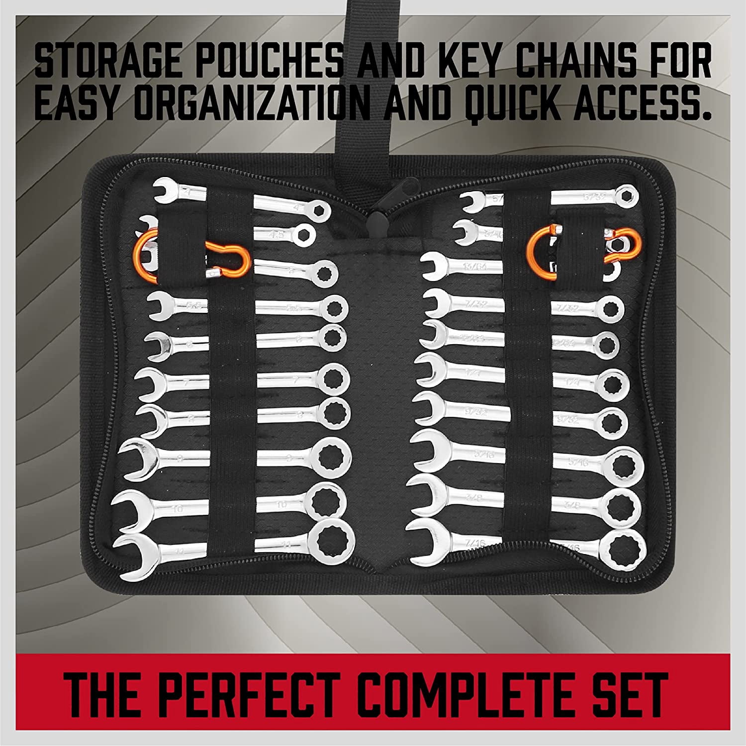 Premium Midget Wrench Set - 22-Piece Mini Combination Wrench Set Metric & SAE Ignition Wrench Sets 4-10mm & 5/32'' to 7/16'' Lightweight Small Carry Pouch