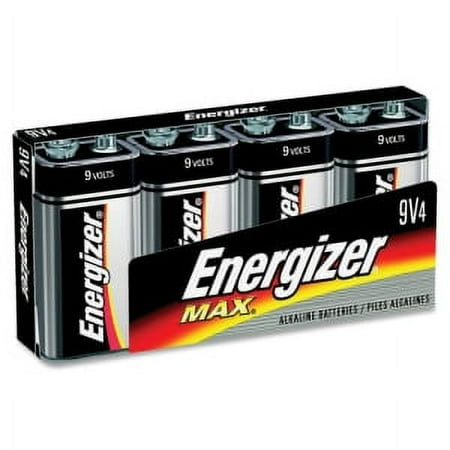 Energizer MAX Alkaline 9 Volt Batteries, 4 Pack