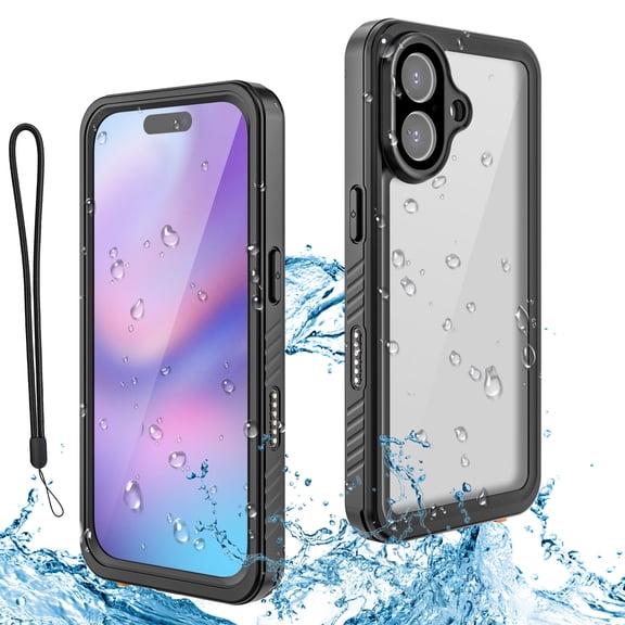 Dteck Waterproof Case for iPhone 17 6.3 Inch, Shockproof Dustproof Built-in Screen Protector, Full Body Sealed Heavy Duty Protective Cover