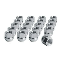16 Lug Nuts Open Bulge Acorn | 12x1.5 | 17mm Hex | Wheel Nut Lugs