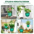 thumbnail image 4 of 3 Pack Self-Watering Hanging Plant Pots, Plastic Planters with Drainage Holes, 2 x 6.5in & 1 x 4.5in, with 3 Hooks for Indoor & Outdoor Plants, 4 of 8