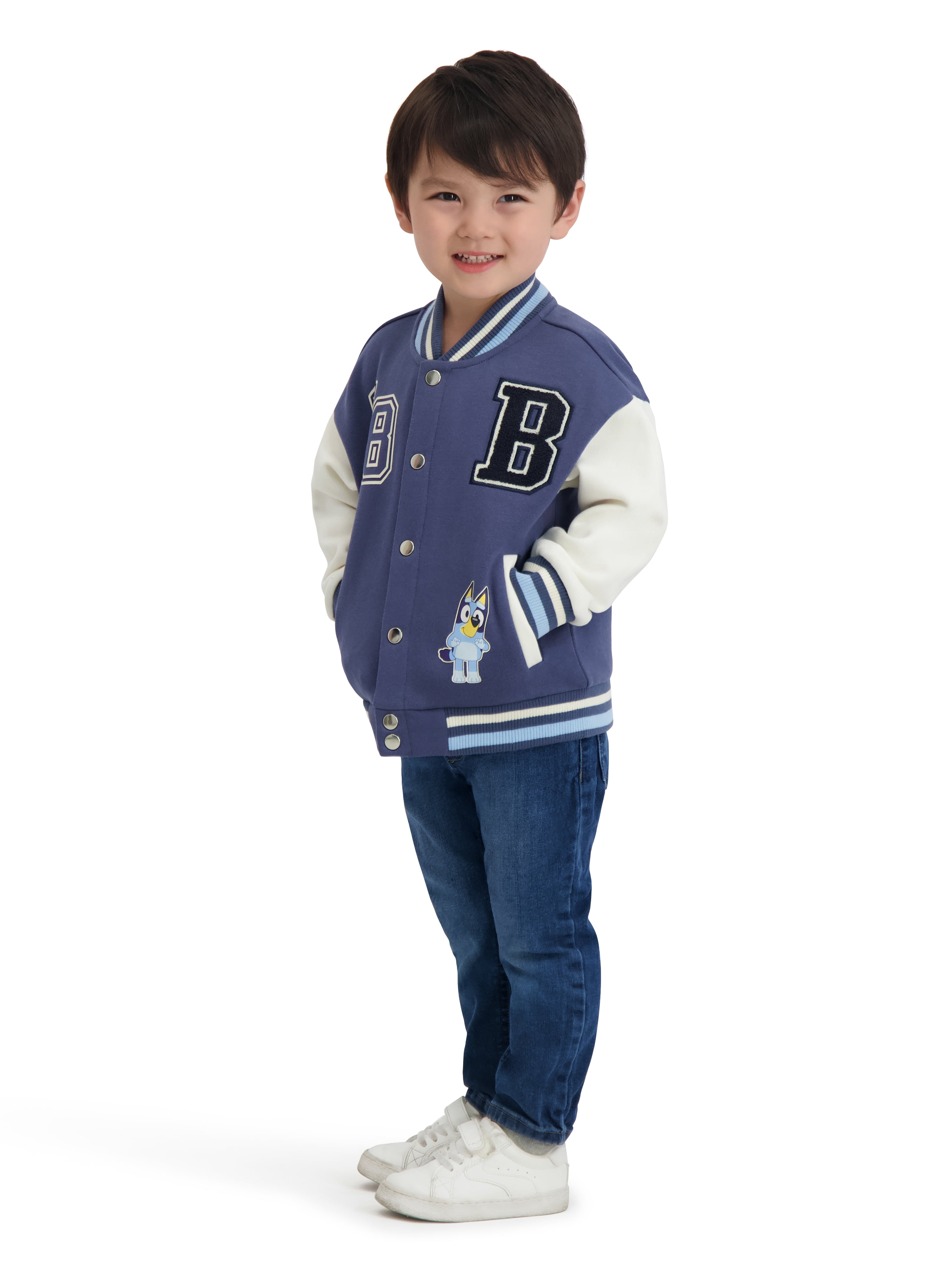 Bluey Toddler Boy Bomber Jacket, Sizes 12M-5T
