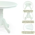 thumbnail image 6 of Wickerix Round Solid Wood Dining Table 38.5'' D with Pedestal Base, Kitchen Round Table for 2 and 4 Persons, Restaurant Table, White Color, 6 of 7
