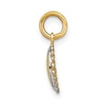 thumbnail image 2 of 14K Yellow Gold, White Rhodium Polished Finish Mini Filigree Mesh Sunflower Design Pendant, 2 of 4