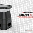 thumbnail image 3 of Monster Solar X Solar Powered LED Lighting Waterproof Wireless Bluetooth Portable Speaker, Black, MNSOLX-BLK, 3 of 9