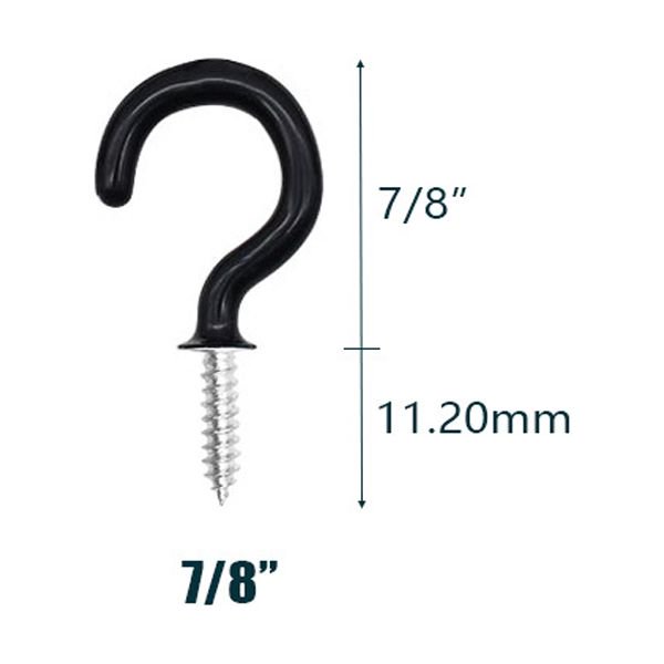 Gancho de tornillo, gancho de metal, portavasos con tornillo, gancho de techo, portavasos, gancho de tornillo para armario, para colgar la llave de la taza por dentro y por fuera