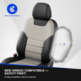 thumbnail image 3 of Fit for Toyota Corolla Cross 2022-2026 Car Seat Protector,5-Seat Full Set Faux Leather Seat Covers,Horizontal Panel Design,Airbag Compatible,Stretch Fit,Non-Slip,Gray, 3 of 11