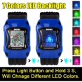 thumbnail image 5 of Children's Car Shaped Multi-Function Waterproof Alarm Stopwatch Sports Watch Students Lovely Gift Green Case Black Rubber Watch(Blue), 5 of 5