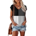 thumbnail image 2 of EQWLJWE Hauts d'Été pour Femmes Hauts pour Femmes Liquidation Femmes Décontracté Imprimé Manches Courtes Col Rond Blouse T-shirt, 2 of 6
