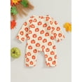 thumbnail image 5 of Baby Boy Girl Halloween Outfit Newborn Pumpkin Bat Long Sleeve Romper One Piece Cotton Jumpsuit Fall Winter Clothes, 5 of 8
