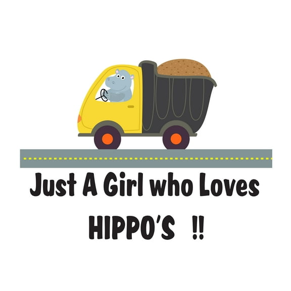 Design With Vinyl- Just a Girl Who Loves Hippo's - Peel and Stick Customized Girls Name Wall Decal- Custom Name Wall Vinyl Stickers for Room Decoration-Size : 10" x 7".