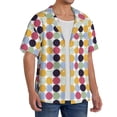 thumbnail image 4 of Wukai Polka Dot Men's Casual Short-Sleeve Button Down Shirt - Lightweight Summer Dress Shirt for Daily Wear-4X-Large, 4 of 7