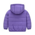 thumbnail image 3 of CHEEREAM Winter Windbreaker Jacket Boys Girls Middle Kids Hooded With Pockets Solid Color Short Cotton Kids Light Weighted Jacket, 3 of 6