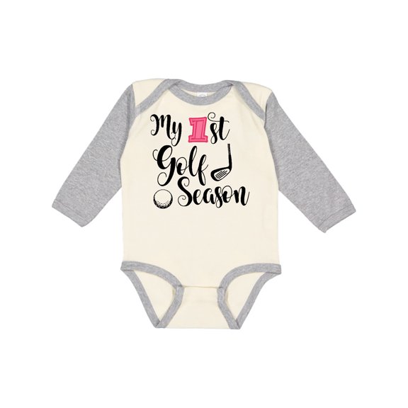Inktastic My 1st Golf Season Girls Long Sleeve Baby Bodysuit