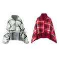 thumbnail image 4 of Yuarrent Poliéster Mujer Sudadera cobija usable Ultimate Winter Essential Variedad de estilos Regalos Toallas y Paños rojo, 4 of 6