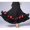 thumbnail image 3 of whitewed Long Floral Ballroom Waltz Foxtrot Latin Flamenco Party Square Dancing Skirts, 3 of 4
