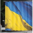 thumbnail image 3 of Ambesonne Ukraine Shower Curtain, Independence of Country, 69"Wx84"L, Cobalt Blue Yellow, 3 of 4