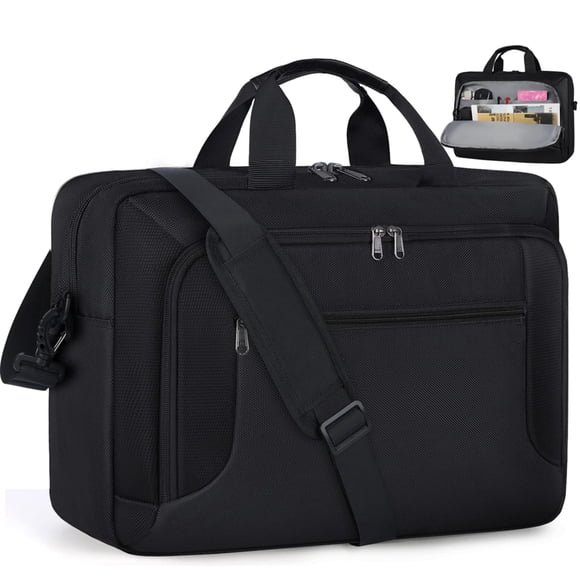 Laptop Bag 17.3 Inch Laptop Briefcase Large Waterproof Laptop Case for Men Women Business Office Work Computer Bag 17 Inch Adjustable Shoulder Messen