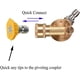 thumbnail image 5 of Acoplador pivotante diario para herramientas para hidrolavadoras, accesorio para limpieza de canaletas, desconexión rápida de 1/4 de pulgada, 240 grados, 4500 psi, 1 unidad, 5 of 5