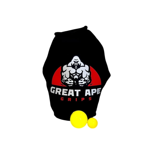 Entrenador de fuerza de agarre Great Ape Grips con dos pelotas antiestrés