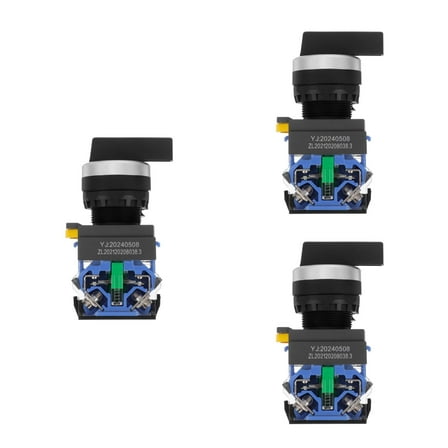 WORGEOUS 3pcs Changeover Switch Easy To Use 3-Position Power Transfer Switch Generator Changeover Switch Rotary Cam Selector Switch 0-440V