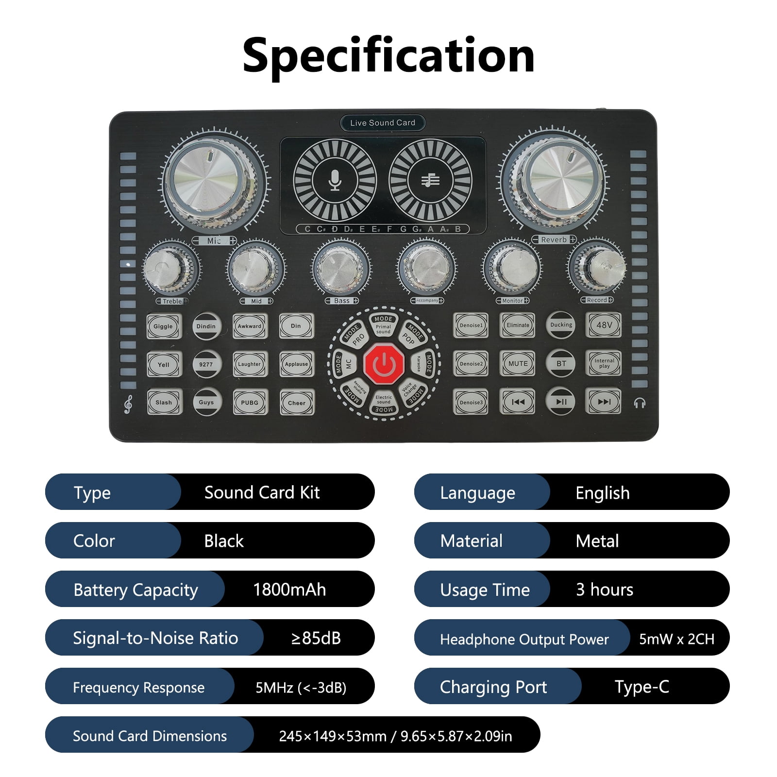Podcast Equipment Bundle, Q7 Live Sound Card with 2 F11 Condenser Microphones for Singing Broadcast, Live Streaming, Gaming