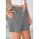 thumbnail image 3 of Shorts PRETTYGARDEN 2025 Verano Algodón Cuadros Negro S, 3 of 9