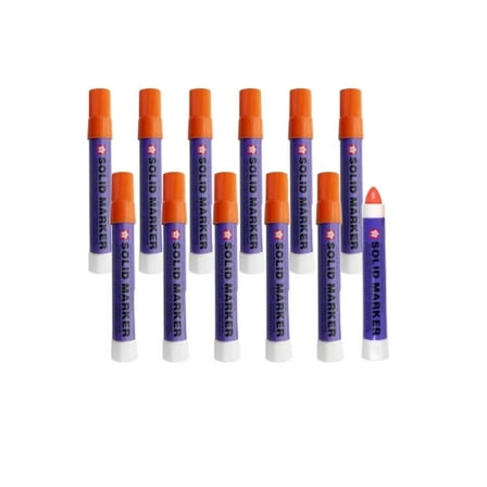 Sakura Solid Paint Markers - Permanent Marker Paint Pens - Window, Wood, & Glass Marker - Orange Paint - 12 Pack