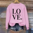 thumbnail image 4 of Penkiiy Chandails de la Saint-Valentin pour Femmes avec Cœur Rouge Graphique Chandail à Manches Longues Col Rond Chandail de la Saint-Valentin TG Rose, 4 of 4