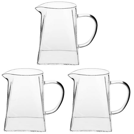 

FRCOLOR 3pcs Glass Teapot Transparent Square Glass Tea Dispenser with Handle for Home Office
