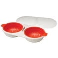 thumbnail image 2 of Cocedor de huevos de dos tazas Escalfador de huevos para microondas Vasos de plástico para escalfar huevos, 2 of 6