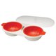 thumbnail image 1 of Taza doble para cocinar huevos, escalfador de huevos para microondas, tazas de plástico para escalfar huevos, 1 of 6