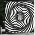 thumbnail image 4 of Ambesonne Spires Shower Curtain, Black and White Swirl, 69"Wx75"L, Black White, 4 of 5
