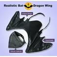 thumbnail image 3 of Onmygogo Funny Bat Dragon Wing Costumes for Dog, Cute Furry Pet Clothing for Halloween (L, Black bat wing), 3 of 7