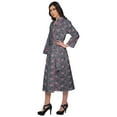 thumbnail image 2 of Moomaya Printed Long Robe With Pockets Cotton Bride Getting Ready Dress, 2 of 6