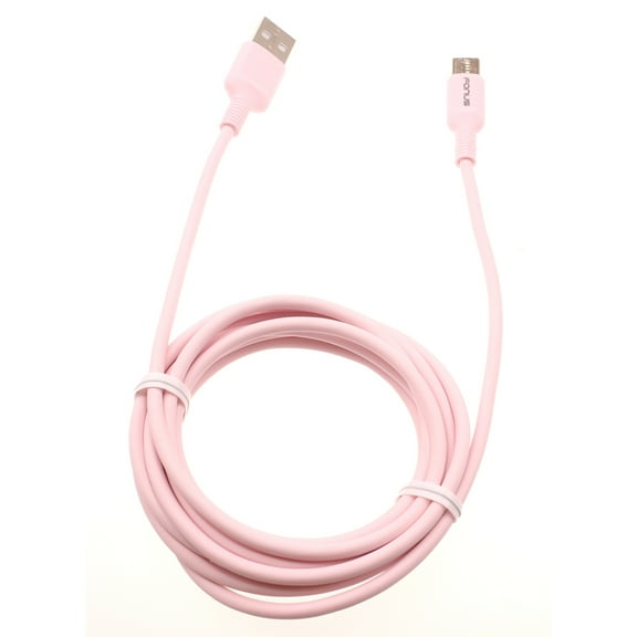Pink 6ft USB-C Cable for Motorola Moto G Pure - Charger Cord Power Wire Type-C Fast Charge Sync High Speed W2K Compatible With Motorola Moto G Pure Phone