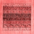 thumbnail image 1 of Ahgly Company Machine Washable Indoor Square Oriental Red Modern Area Rugs, 5' Square, 1 of 4