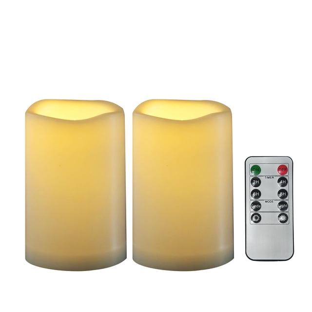 Velas impermeables sin llama para exteriores, modelo CANDLE CHOICE, 8 x 13 cm, 2 unidades