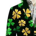 thumbnail image 5 of Men's Blazer Long Sleeve St Patricks Day Printed Button Lapel Collar Casual Lightweight Festival Jackets (3XL, Yellow), 5 of 5