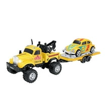 SugarBloom RC Semi Truck with Trailer, 1:64 Scale Alloy Remote Control Truck, 2.4GHz RC Vehicle, 2025 New Model for Collectors,Yellow